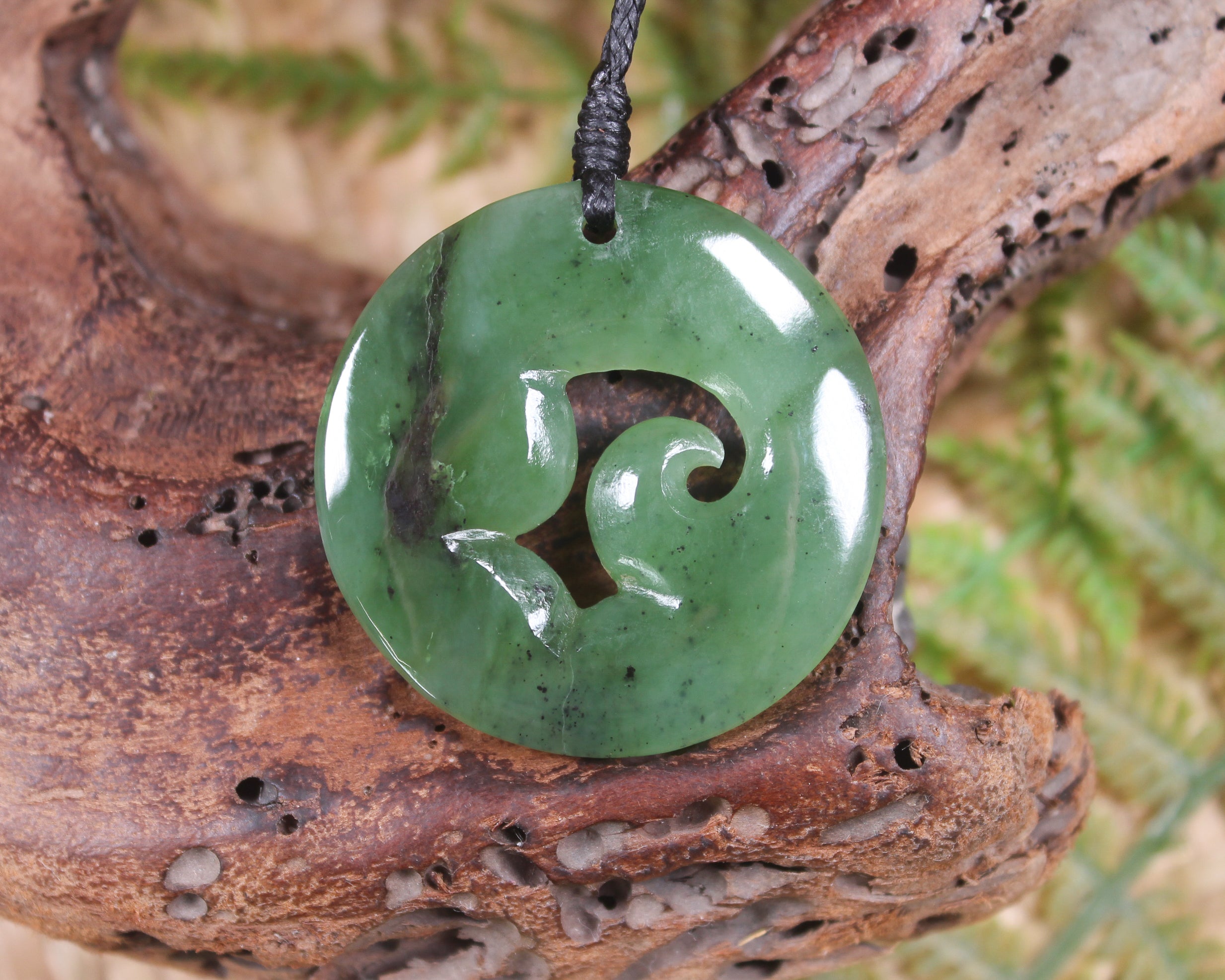 Koru carved from Hapopo Pounamu - NZ Greenstone