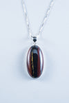 Tiger Iron Sterling Silver Pendant (S075)