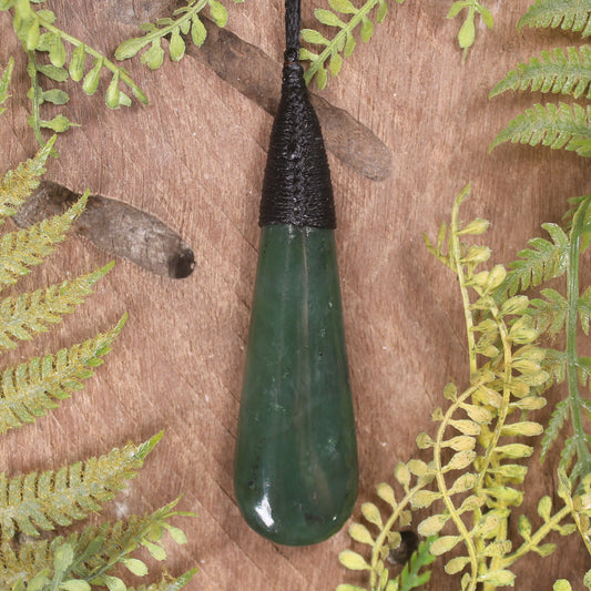 Kawakawa Pounamu Roimata Pendant - NZ Greenstone