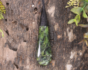 Roimata Teardrop carved from Douglas Creek Pounamu - NZ Greenstone