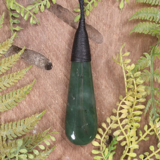 Kawakawa Pounamu Roimata Pendant - NZ Greenstone