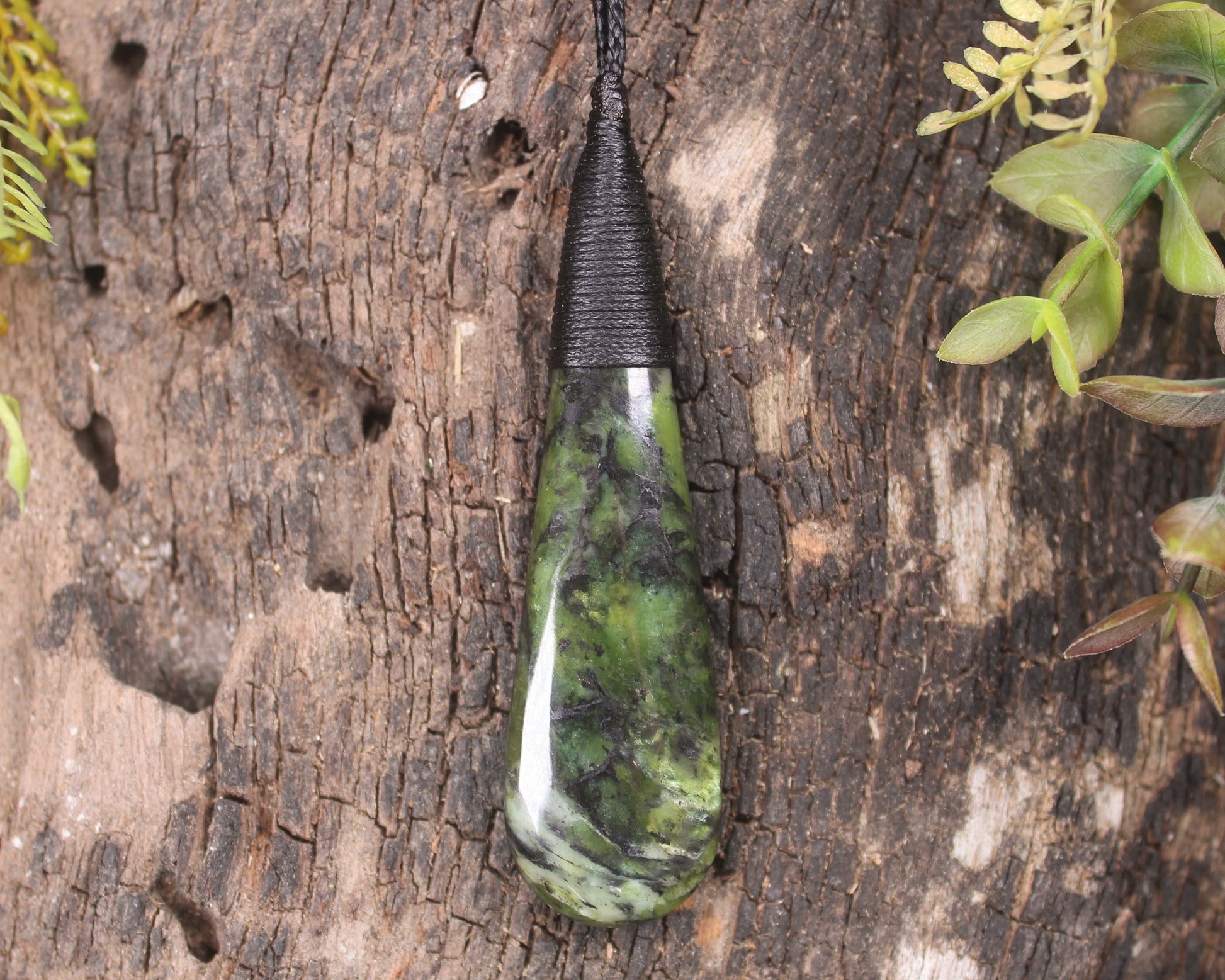 Roimata Teardrop carved from Douglas Creek Pounamu - NZ Greenstone
