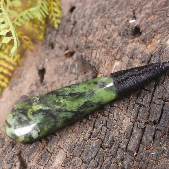 Roimata Teardrop carved from Douglas Creek Pounamu - NZ Greenstone