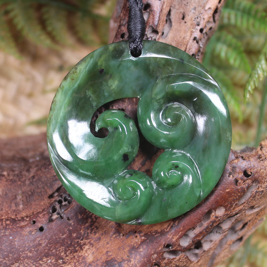 Koru carved from Hapopo Pounamu - NZ Greenstone