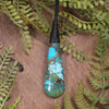 Turquoise with bronze composite roimata pendant