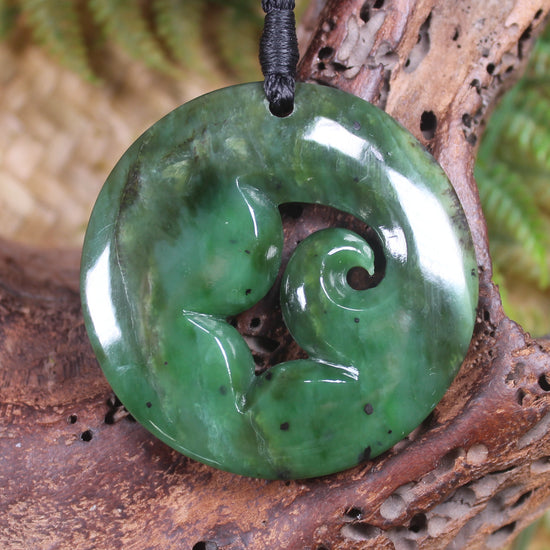 Koru carved from Hapopo Pounamu - NZ Greenstone