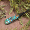 Turquoise with bronze composite roimata pendant