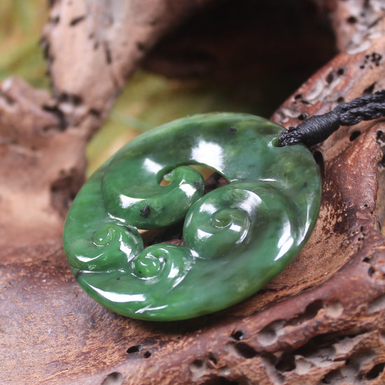 Koru carved from Hapopo Pounamu - NZ Greenstone