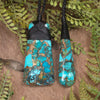 Turquoise with bronze composite toki and roimata pendant