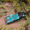 Turquoise with bronze composite toki and roimata pendant