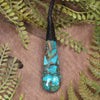 Turquoise with bronze composite toki and roimata pendant