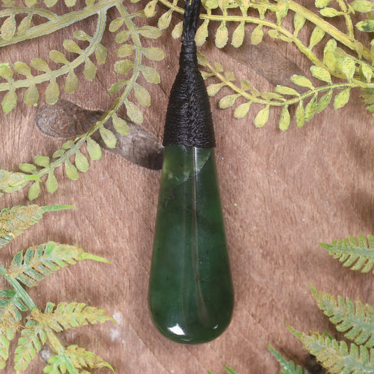 Kawakawa Pounamu Roimata Pendant - NZ Greenstone