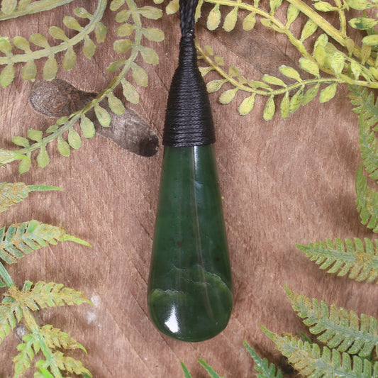 Kawakawa Pounamu Roimata Pendant - NZ Greenstone