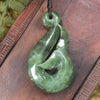 Whale tail carved from Hapopo Pounamu - NZ Greenstone