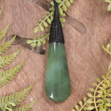 Hapopo Pounamu Roimata Pendant - NZ Greenstone