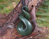 Twist carved from Kawakawa Pounamu - NZ Greenstone