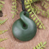 Twist or Pikorua carved from Hapopo Pounamu - NZ Greenstone