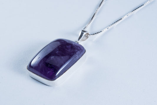 Amethyst Sterling Silver Pendant