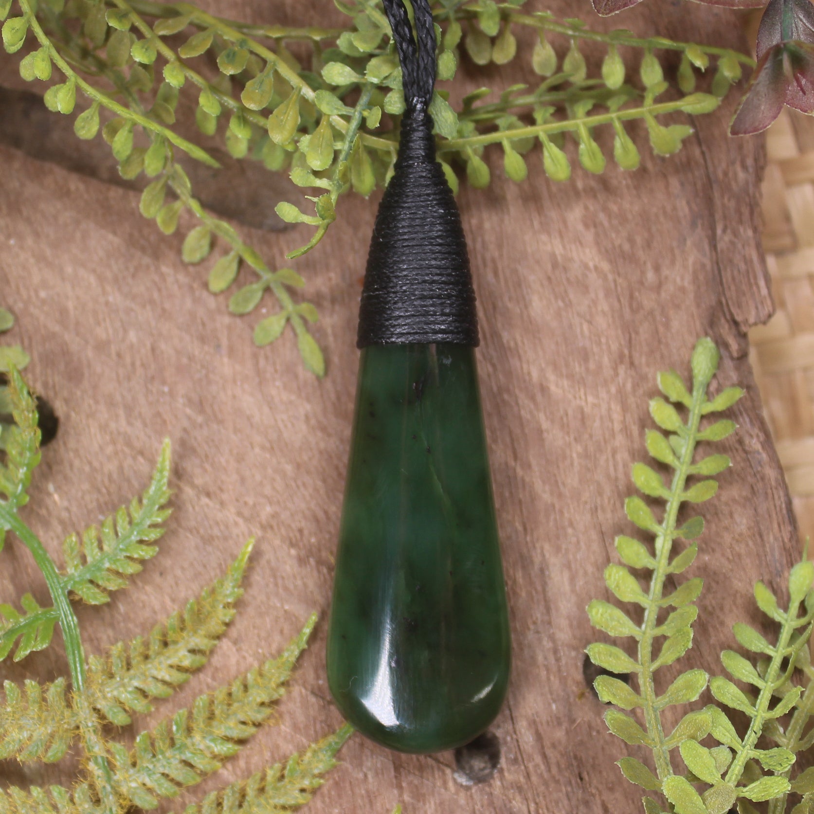 Rimu Pounamu Roimata Pendant - NZ Greenstone