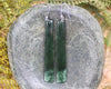 Roimata or Teardrop earrings carved from Kawakawa Pounamu - NZ Greenstone
