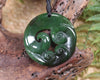 Koru pendant carved from Kawakawa Pounamu - NZ Greenstone