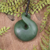 Twist or Pikorua carved from Hapopo Pounamu - NZ Greenstone