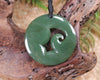 Koru or Spiral carved from Inanga Pounamu - NZ Greenstone