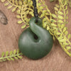 Twist or Pikorua carved from Hapopo Pounamu - NZ Greenstone