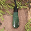 Roimata or Teardop carved from Hapopo Pounamu - NZ Greenstone
