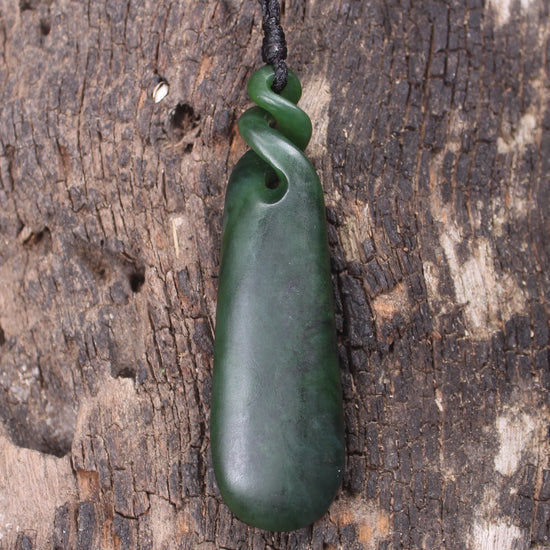 Kawakawa Pounamu Roimata Pendant - NZ Greenstone