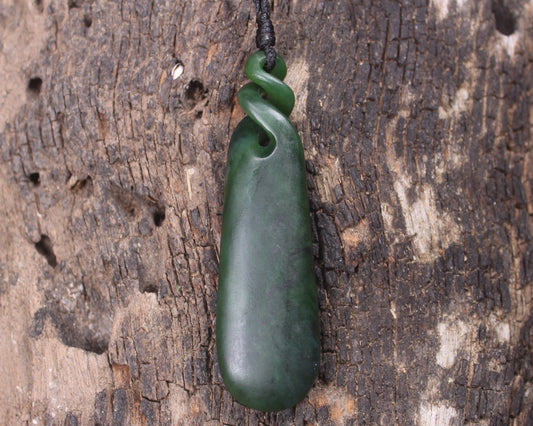 Kawakawa Pounamu Roimata Pendant - NZ Greenstone