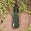 Roimata or Teardop carved from Hapopo Pounamu - NZ Greenstone