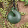 Twist or Pikorua carved from Hapopo Pounamu - NZ Greenstone