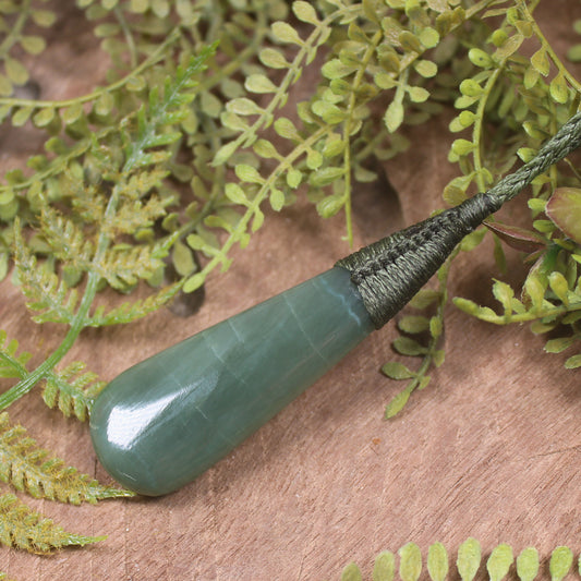 Roimata or Teardop carved from Inanga Pounamu - NZ Greenstone