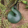 Twist or Pikorua carved from Hapopo Pounamu - NZ Greenstone