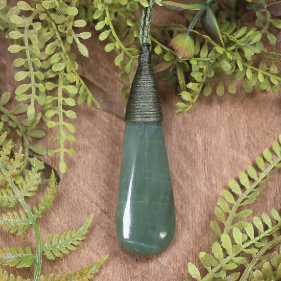 Roimata or Teardop carved from Inanga Pounamu - NZ Greenstone