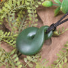 Twist or Pikorua carved from Hapopo Pounamu - NZ Greenstone