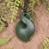 Twist or Pikorua carved from Hapopo Pounamu - NZ Greenstone