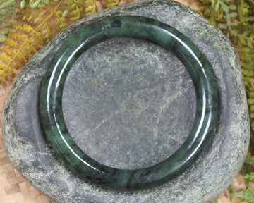 Bangle carved from Rimu Pounamu - NZ Greenstone