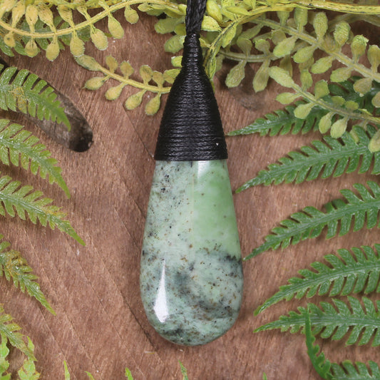 Roimata or Teardop carved from Hapopo Pounamu - NZ Greenstone