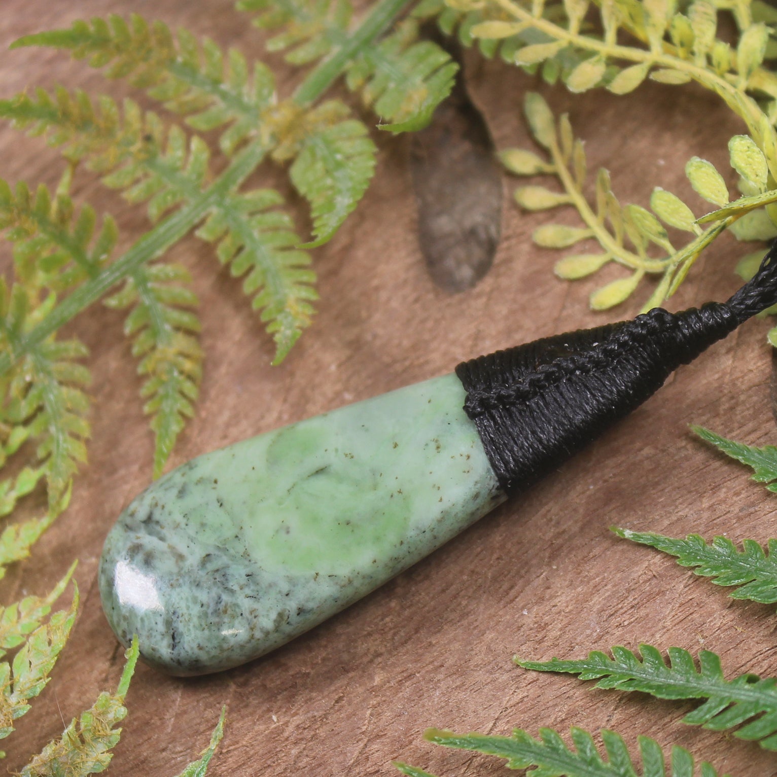 Roimata or Teardop carved from Hapopo Pounamu - NZ Greenstone
