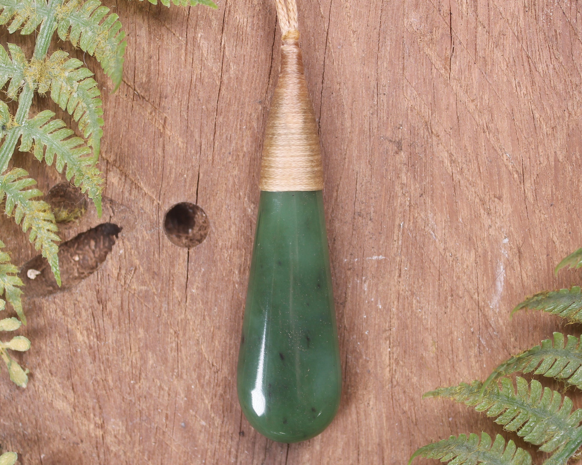 Roimata Teardrop carved from Hapopo Pounamu - NZ Greenstone