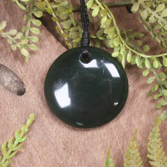 NZ Greenstone Porowhita Pendant Kawakawa Pounamu