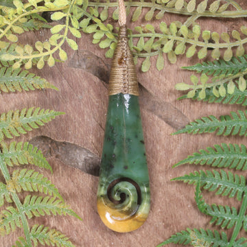 Roimata with Koru Pounamu Pendant - NZ Greenstone