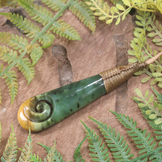 Roimata with Koru Pounamu Pendant - NZ Greenstone