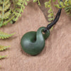 Twist or Pikorua carved from Hapopo Pounamu - NZ Greenstone
