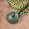 Twist or Pikorua carved from Hapopo Pounamu - NZ Greenstone