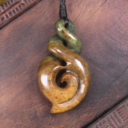 Flower Jade Koru Twist Pounamu - NZ Greenstone