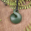 Twist or Pikorua carved from Hapopo Pounamu - NZ Greenstone