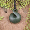 Twist or Pikorua carved from Hapopo Pounamu - NZ Greenstone